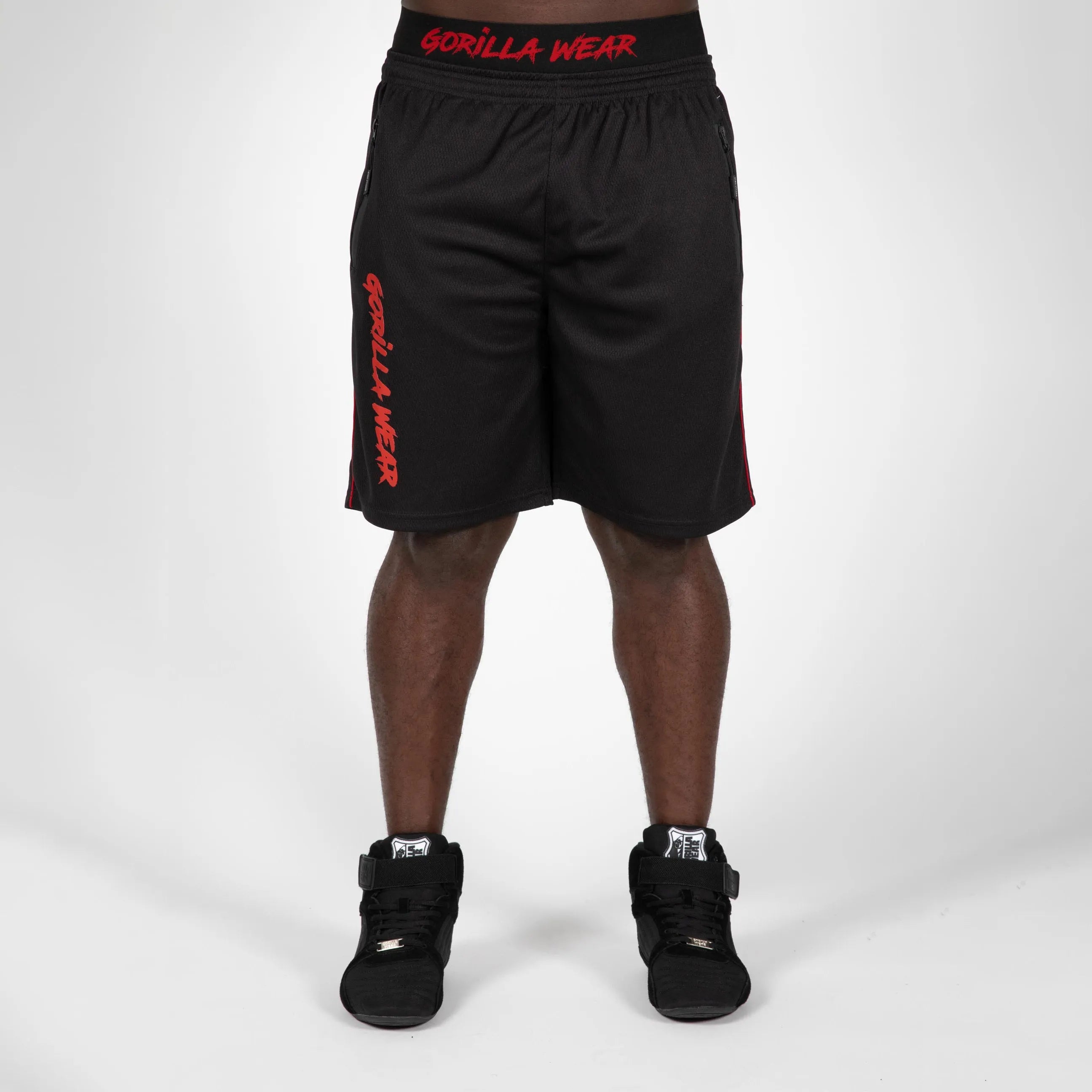 Gorilla Wear Mercury Mesh Shorts/træningsshorts, sort/rød