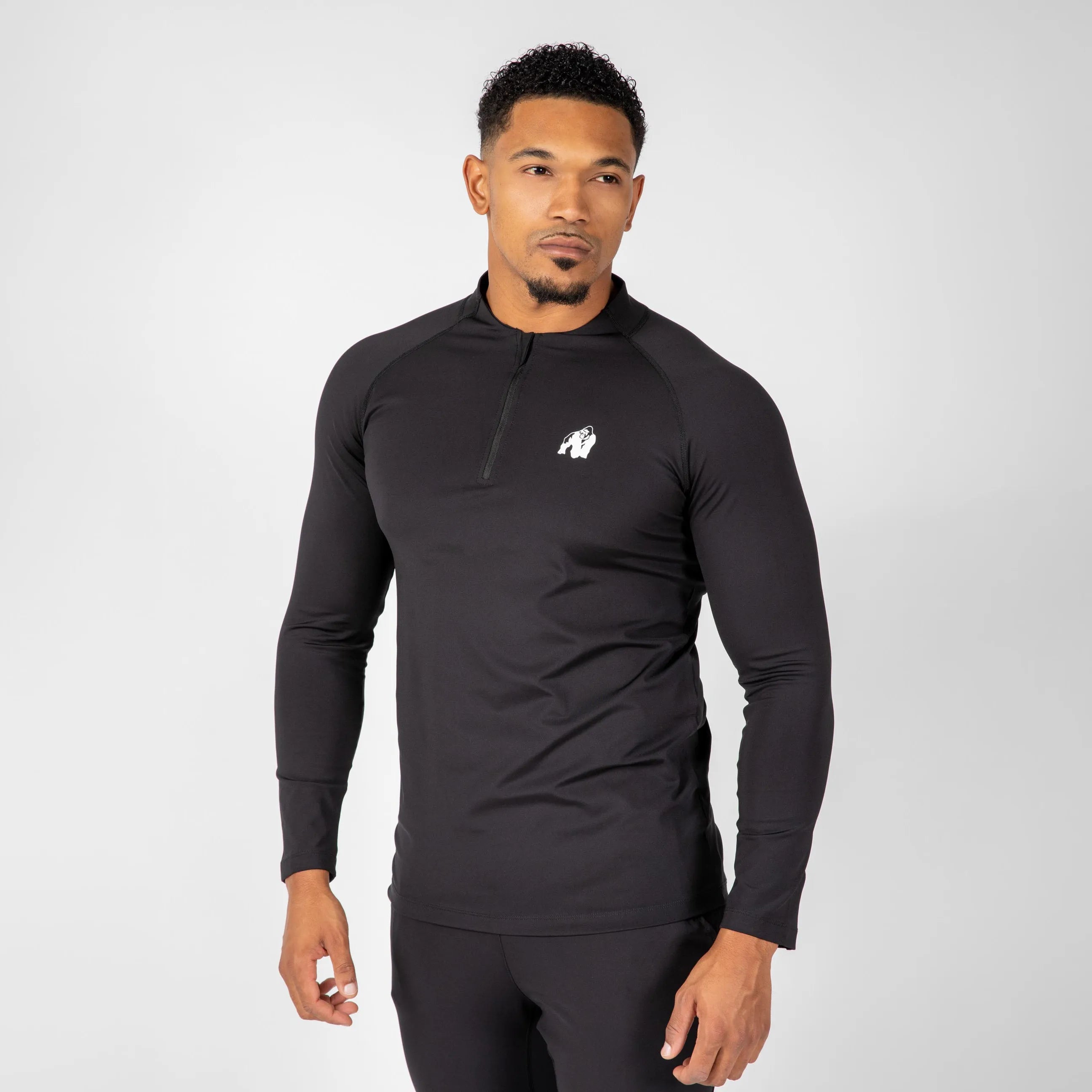 Gorilla Wear Hamilton Hybrid langærmet/træningstrøje, sort