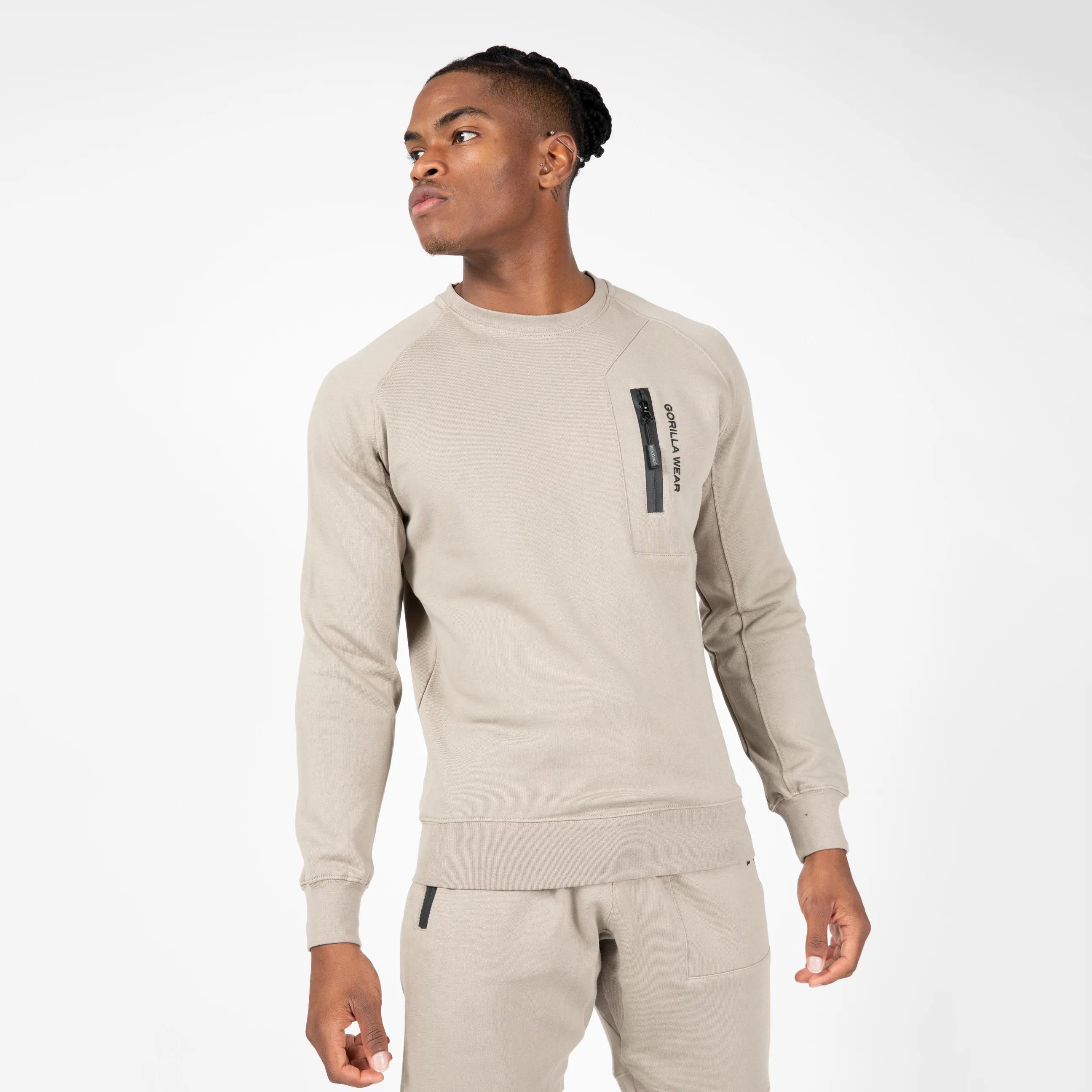 Gorilla Wear Newark sweatshirt/træningstrøje, beige
