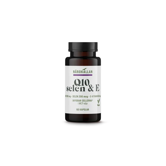 Närokällan Q10 200 mg + Selen &amp; E 60 kapsler