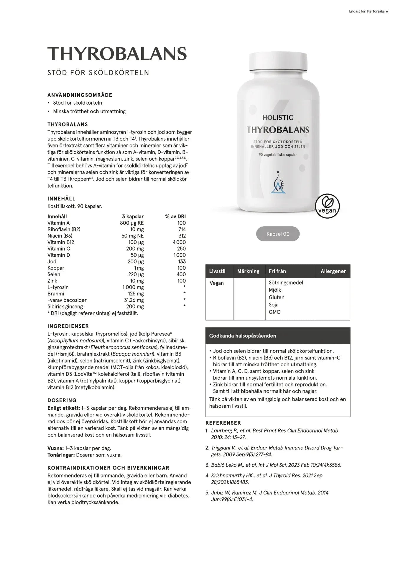 Holistic Thyrobalans, 90 kapslar
