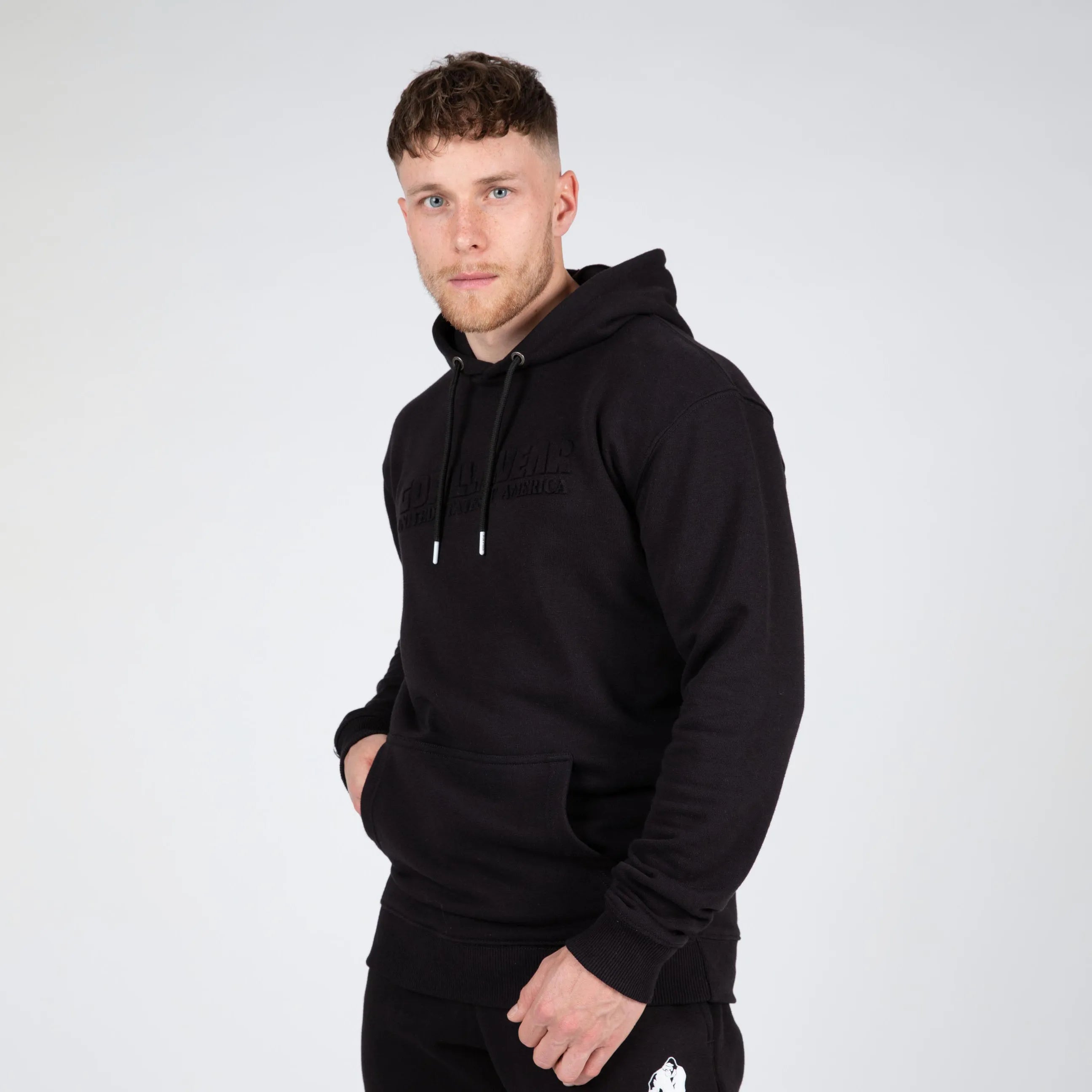 Gorilla Wear Crowley Oversized Herrehættetrøje, sort