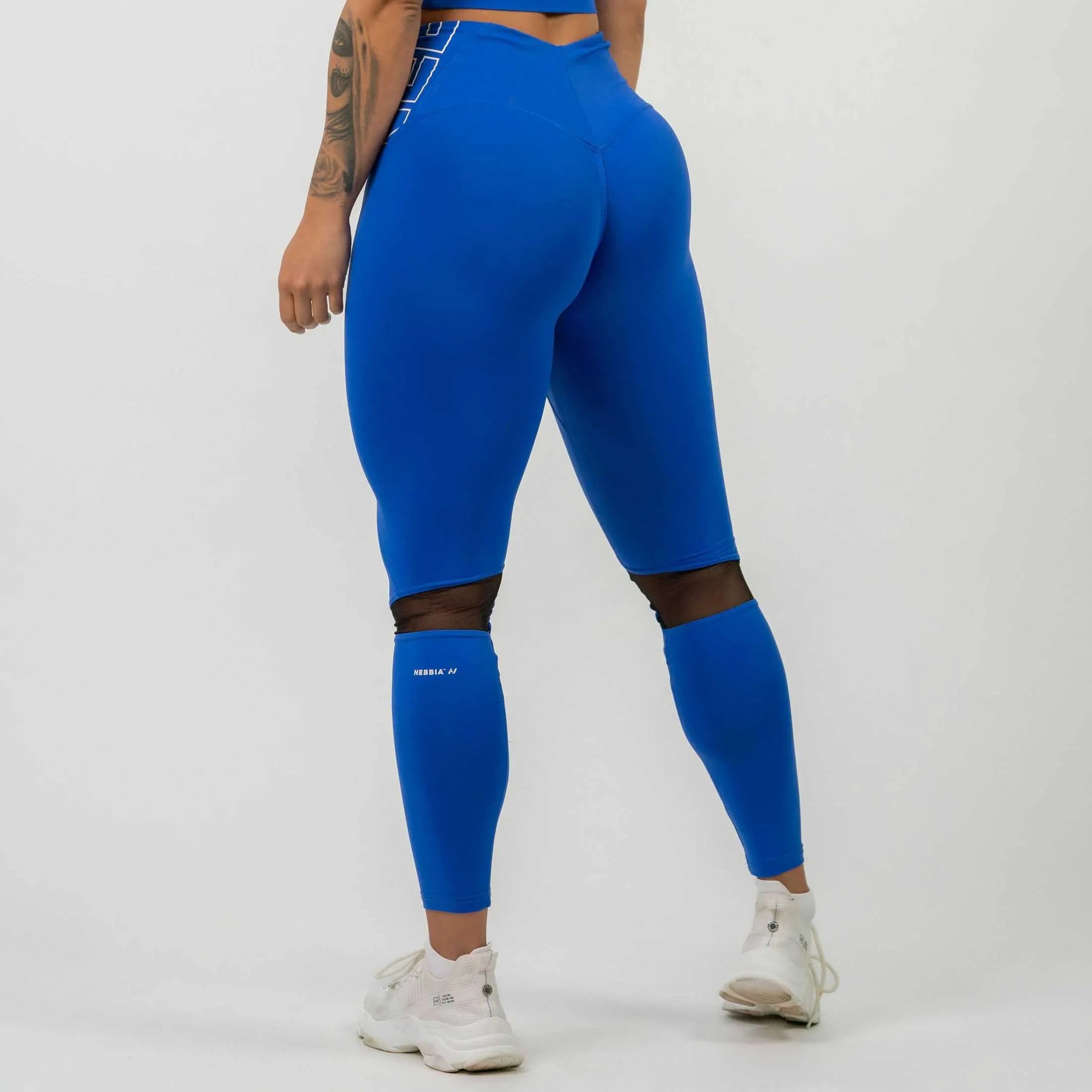 NEBBIA FIT Active højtaljede leggings/træningstights, blå