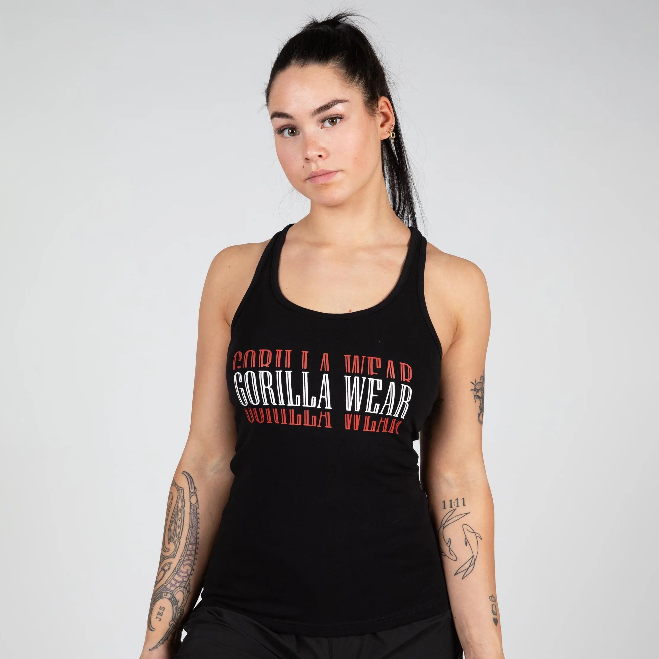 Gorilla Wear Verona Tanktop/hør, sort
