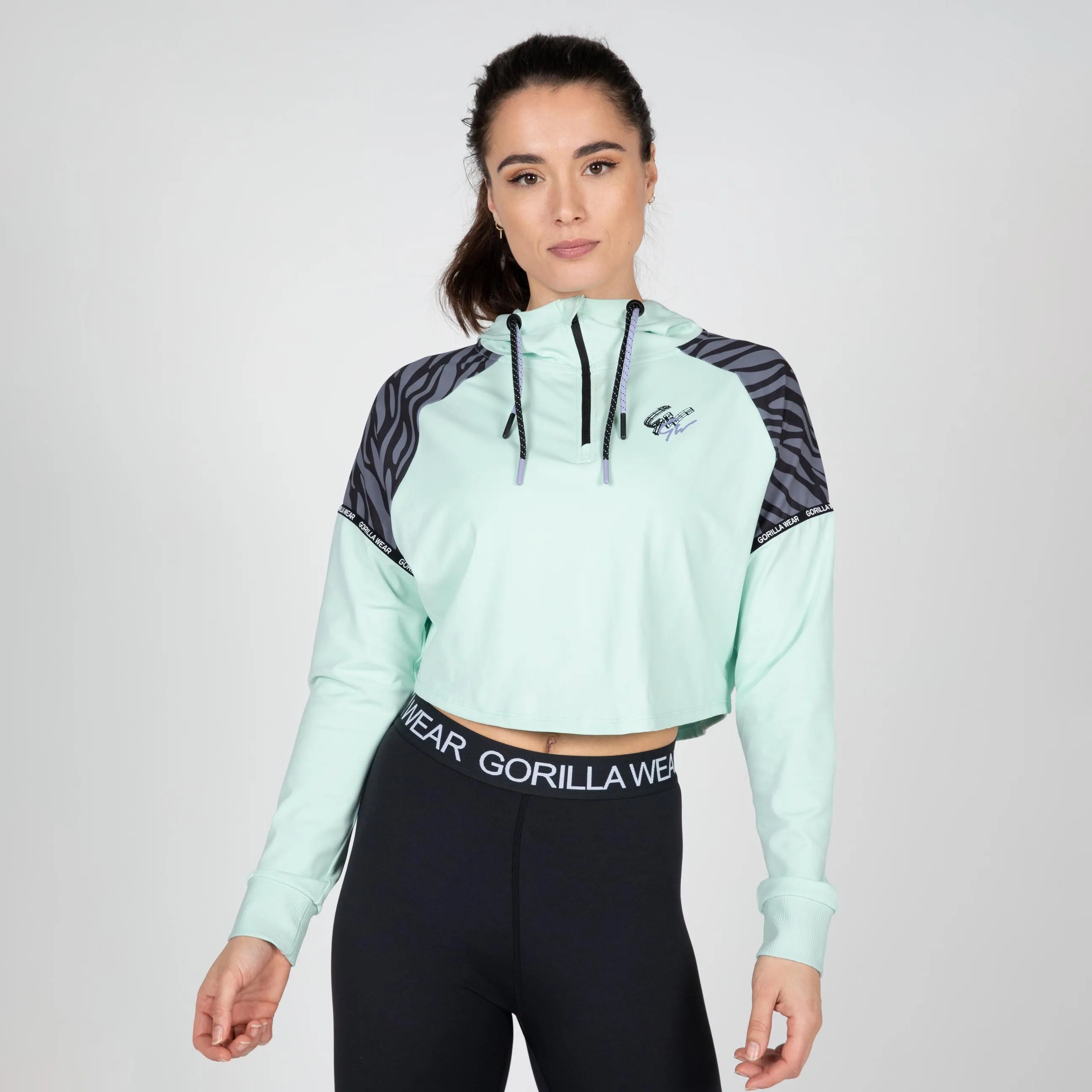 Gorilla Wear Zion Cropped Hættetrøje, grøn