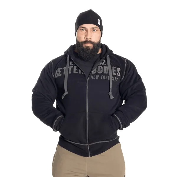 Better Bodies Graphic Zip Hoodie, Black
