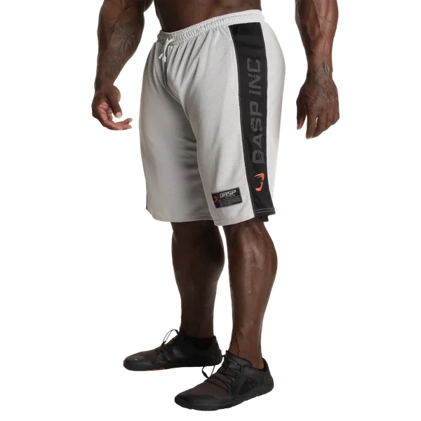Gasp No1 mesh shorts/træningsshorts, Hvid/Sort