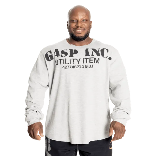 Gasp Thermal gym sweatshirt/træningstrøje, gråmeleret