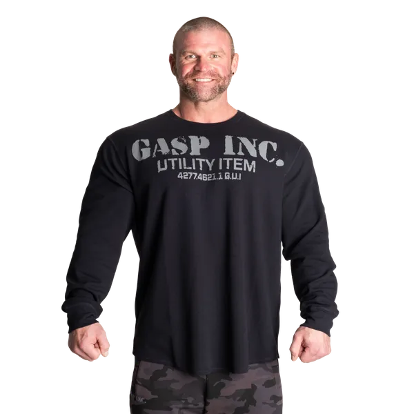 Gasp Thermal gym sweatshirt/træningstrøje, Asfalt