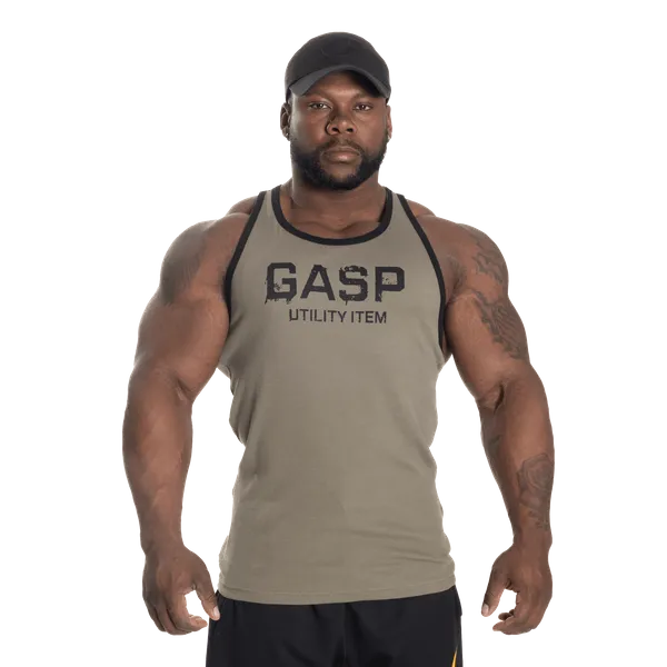 Gasp Ribbed T-back Linne, Washed Green