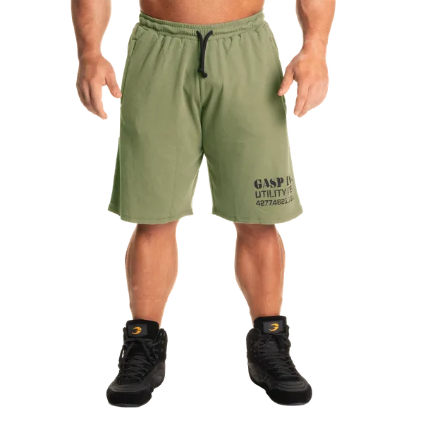 Gasp Thermoshorts/træningsshorts, Vasket Grøn