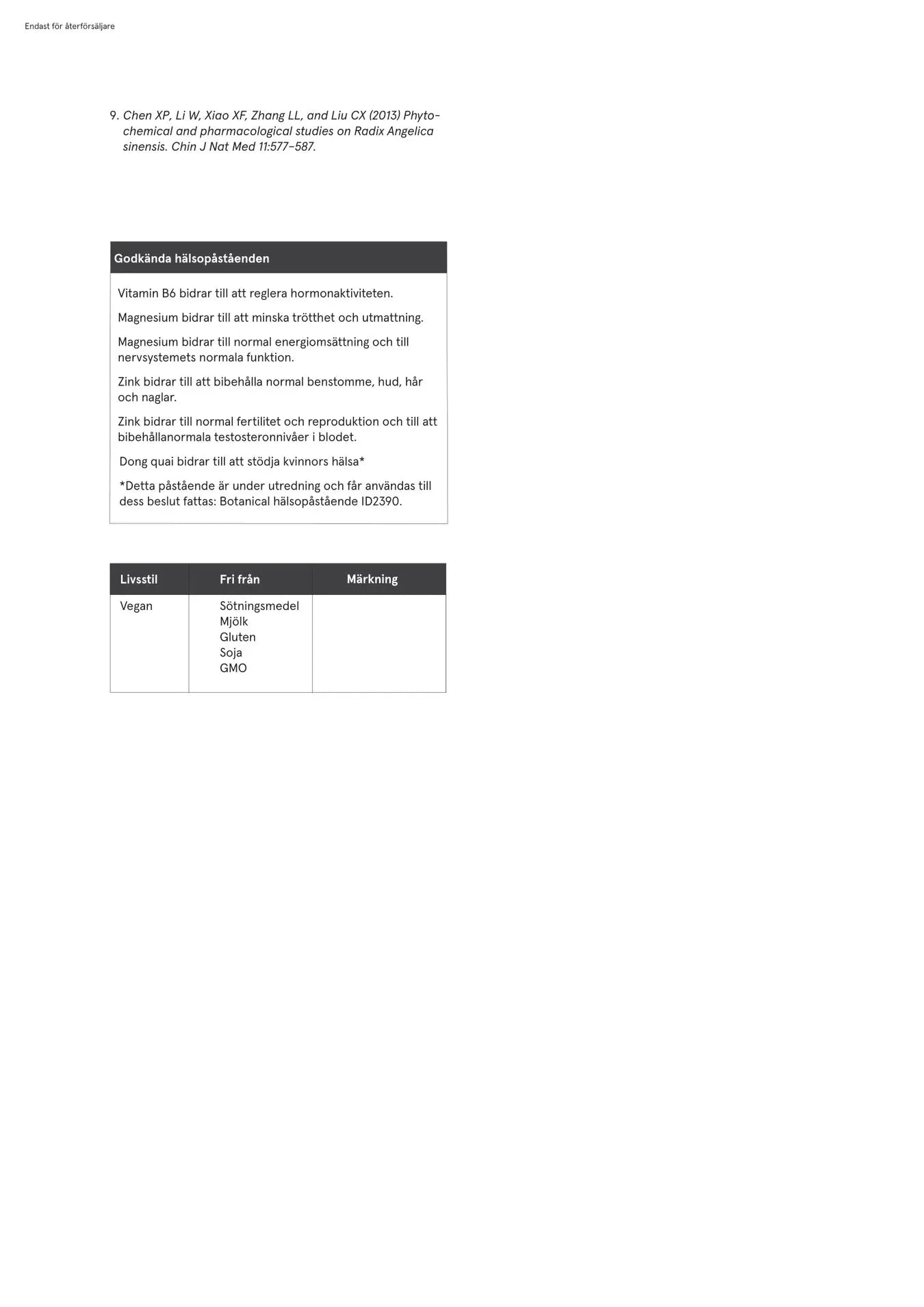 Holistisk Femme Balance, 100 kapsler