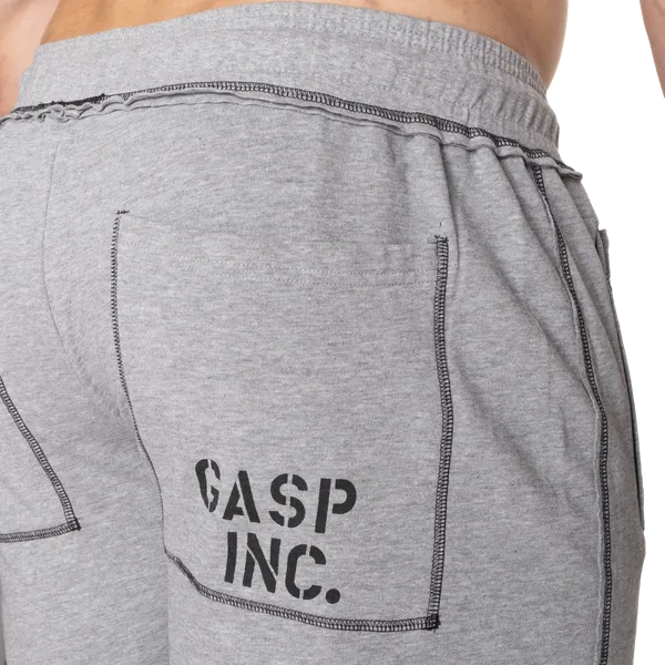 Gasp Division joggingshorts/træningsshorts, Lysegrå Melange