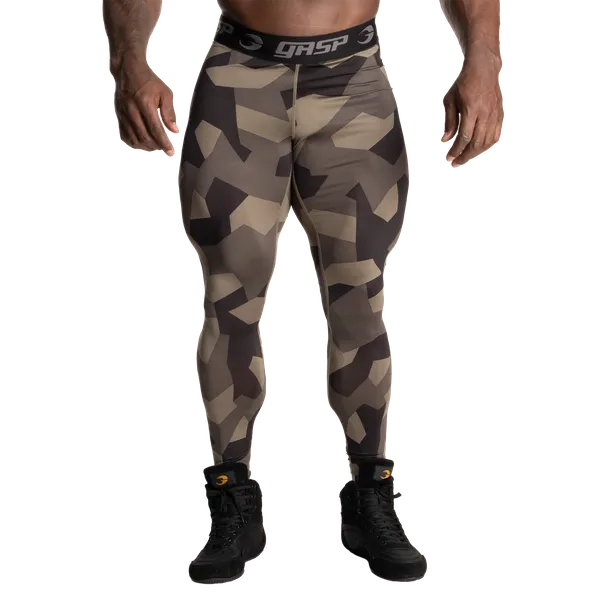 Gasp Core tights, Grøn Stealth Camo