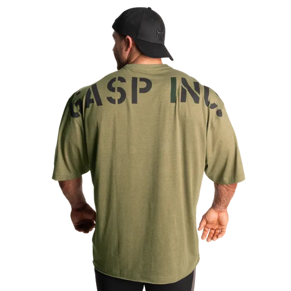 Gasp Division Iron T-shirt, Armygrøn Melange