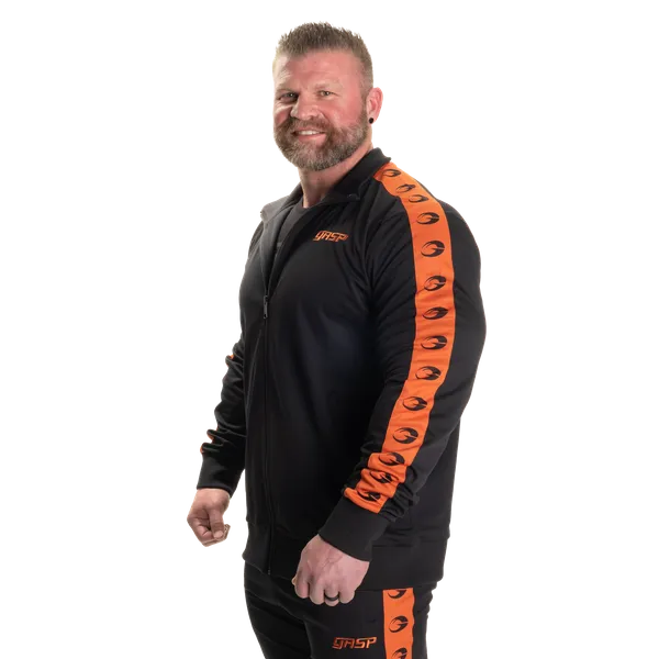GASP Track Suit Jacket/Träningströja, Black/Flame