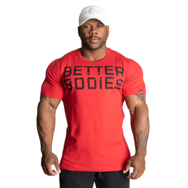 Better Bodies Basic Tapered T-shirt, Chili Red