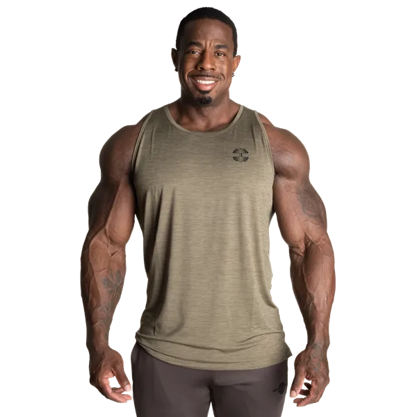 Better Bodies Essex Stribet Tanktop, Vasket Grøn Melange