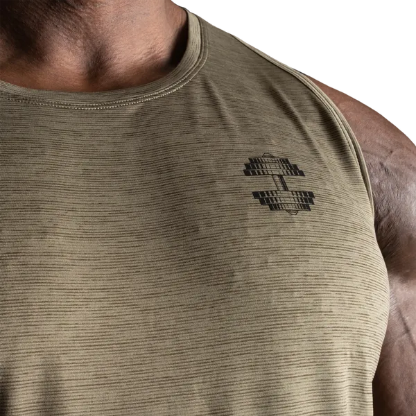 Better Bodies Essex Stribet Tanktop, Vasket Grøn Melange