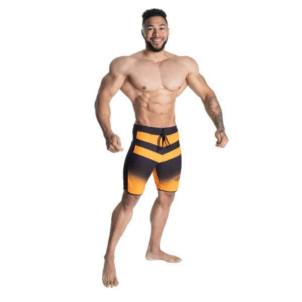 Better Bodies Tapered boardshorts, Sort/Gul