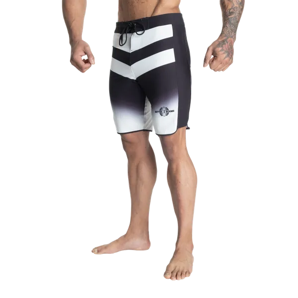 Better Bodies Tapered boardshorts, Sort/Hvid