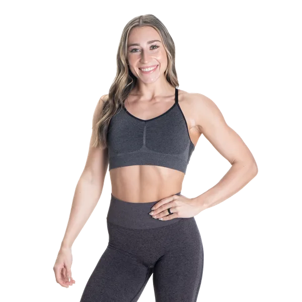 Better Bodies Curve Scrunch BH/Sports-BH, Sort Melange