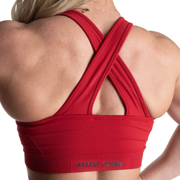 Better Bodies Scrunch sports bra/Sport-BH, Chili Red