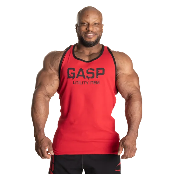 Gasp Ribbet T-back Tanktop, Chili Red