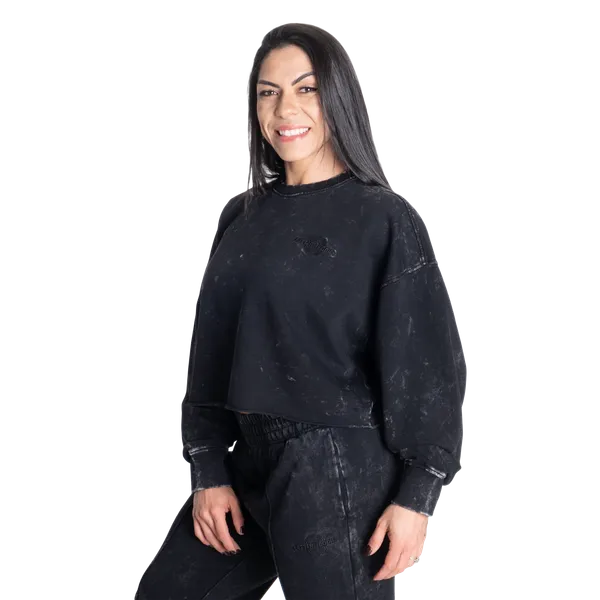 Better Bodies Syrevasket Sweatshirt/Træningstrøje, Syrevasket sort