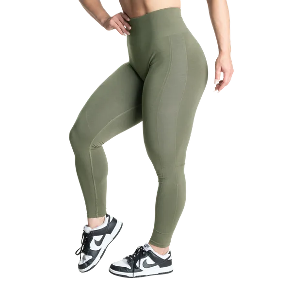 Better Bodies Scrunch leggings/træningstights, Vasket grøn