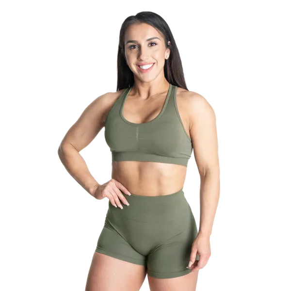 Better Bodies Scrunch sports-bh/Sports-bh, Vasket grøn