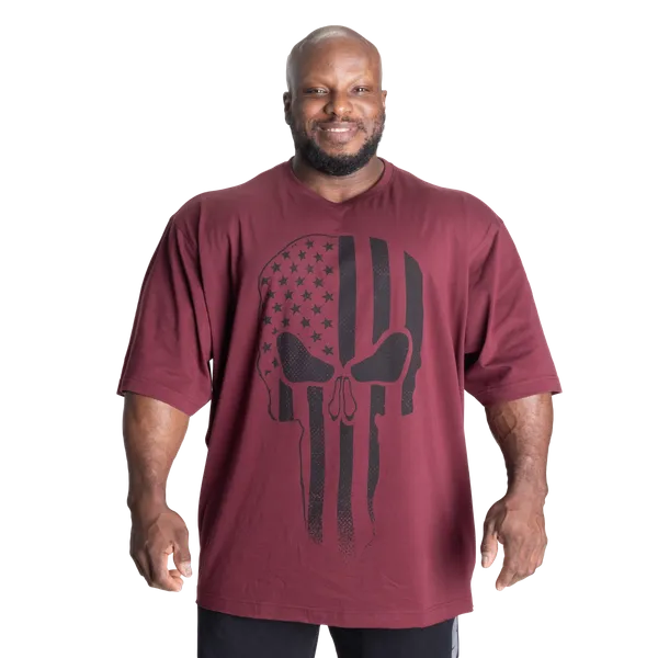 Better Bodies Skull Union Iron T-shirt, Rødbrun/Sort