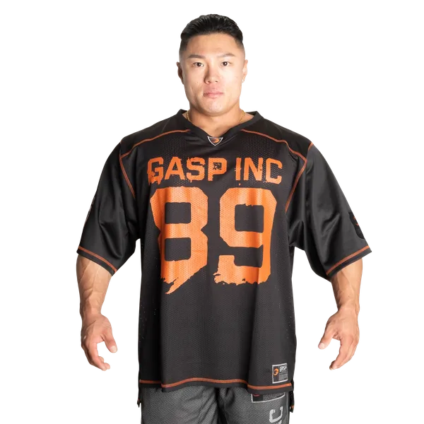 Gasp No1 Fodbold T-shirt, Sort/Flamme