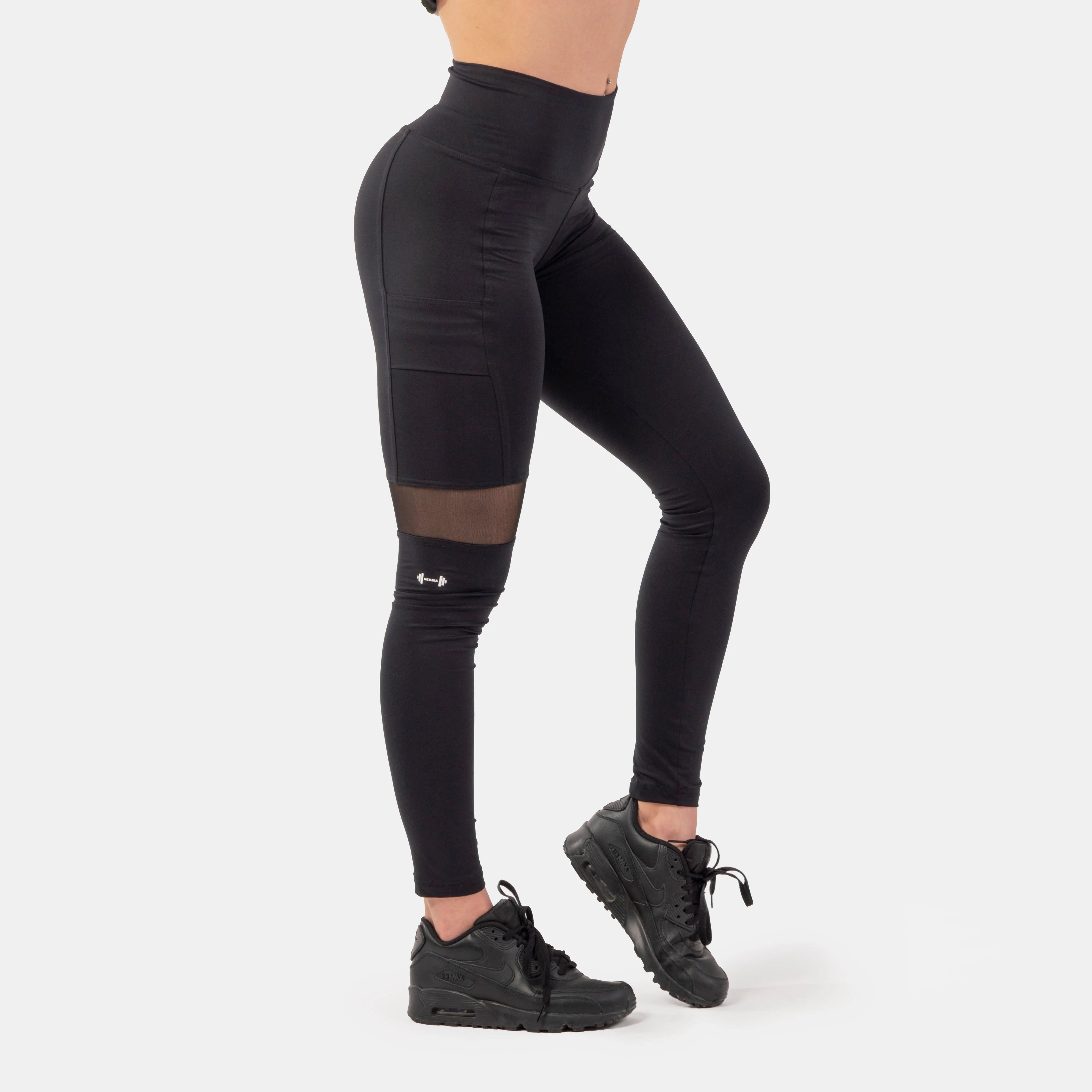 NEBBIA Sporty Smart Pocket High-Waist Leggings/Träningstights, black
