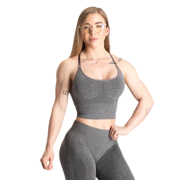 Better Bodies Rockaway BH/Sports-BH, Grafit Melange