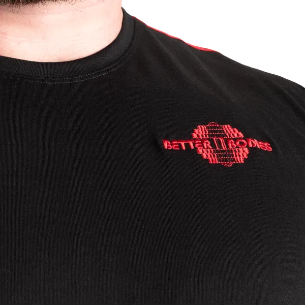 Better Bodies Bronx standard T-shirt, Sort/Rød