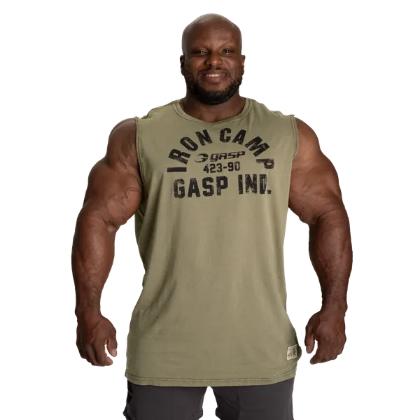 Gasp Throwback sleeveless T-shirt, Washed Green