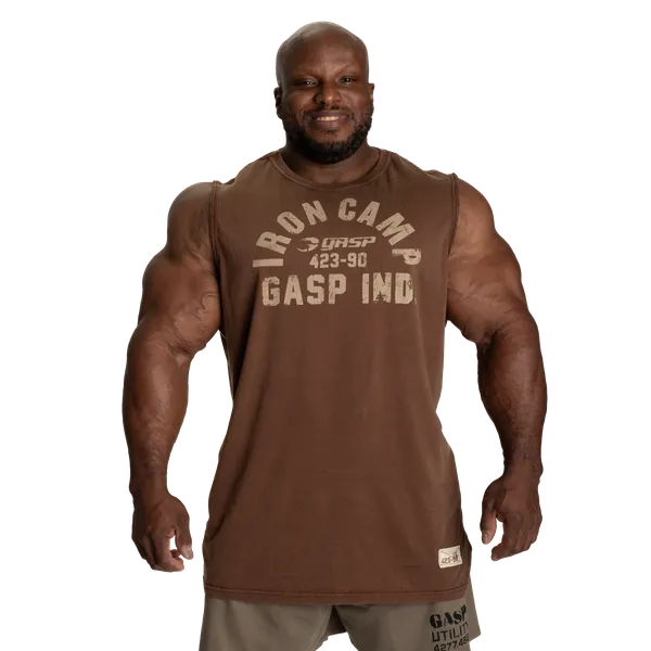 Gasp Throwback sleeveless T-shirt, Washed Timber