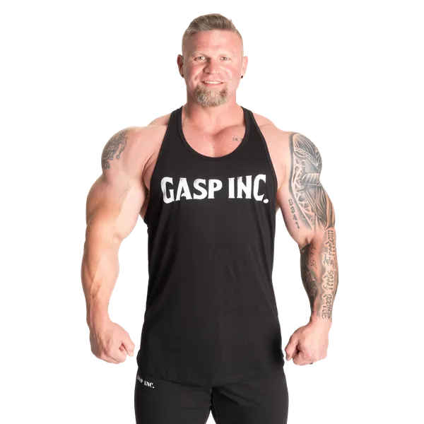 Gasp Essential T-Back Linne, Black/White