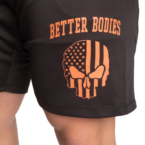 Better Bodies Skull Function Short/træningsshorts, Sort/Flamme