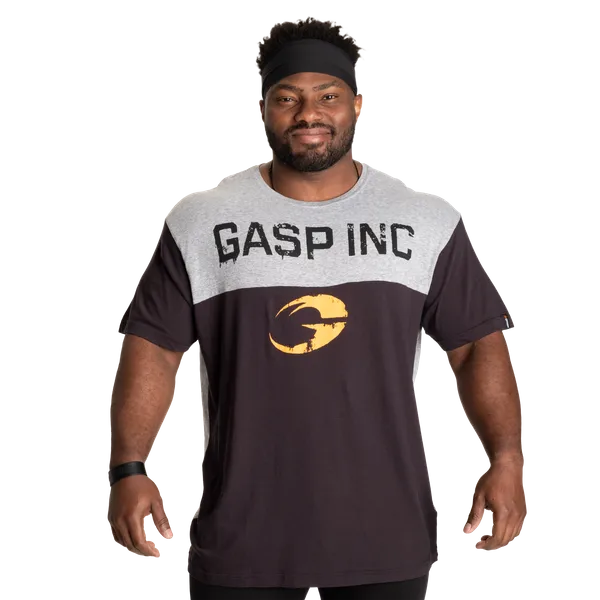 Gasp Two Color Original T-shirt, Black/Grey