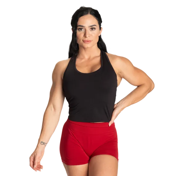 Better Bodies Original Crop T-Back Tanktop, Sort/Hvid