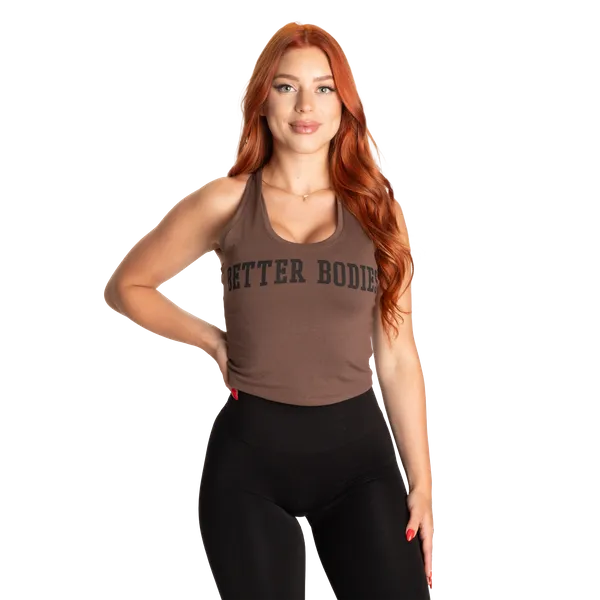 Better Bodies Crop T-Back Tanktop, Timber