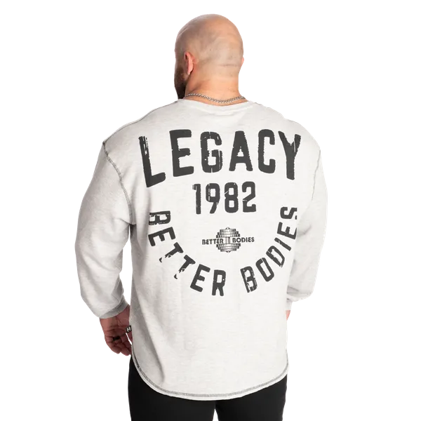 Better Bodies Legacy Thermal long sleeve t shirt, Grey Melange