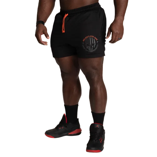 Gasp R1 Mesh Shorts/träningsshorts, Black/Flame