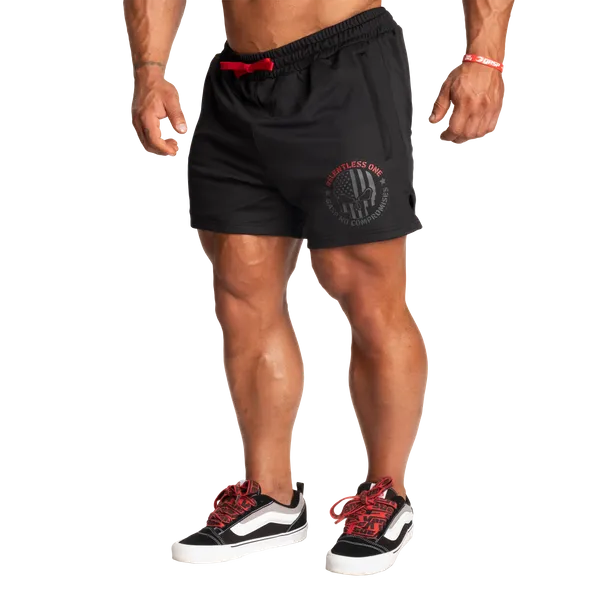Gasp R1 Mesh Shorts/träningsshorts, Black/Red