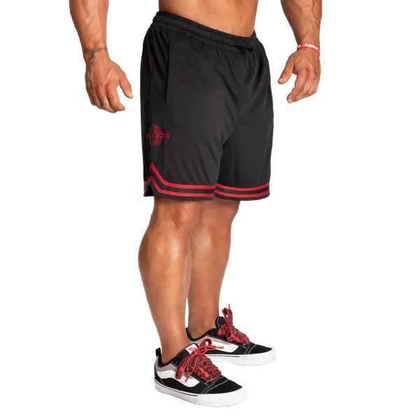Better Bodies Basketball Shorts/träningsshorts, Black/Red
