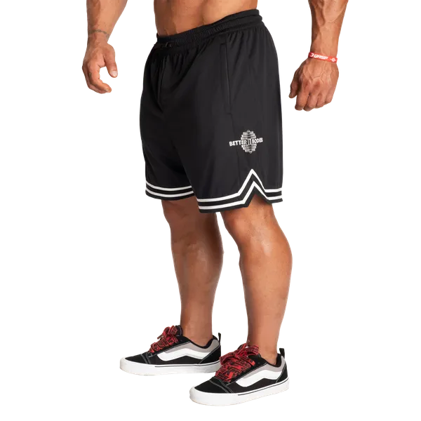 Better Bodies Basketball Shorts/träningsshorts, Black/White