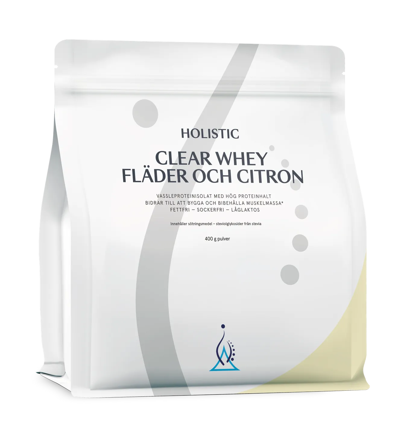 Holistic Clear Whey valleproteinisolat med hyldebær og citron, 400 g