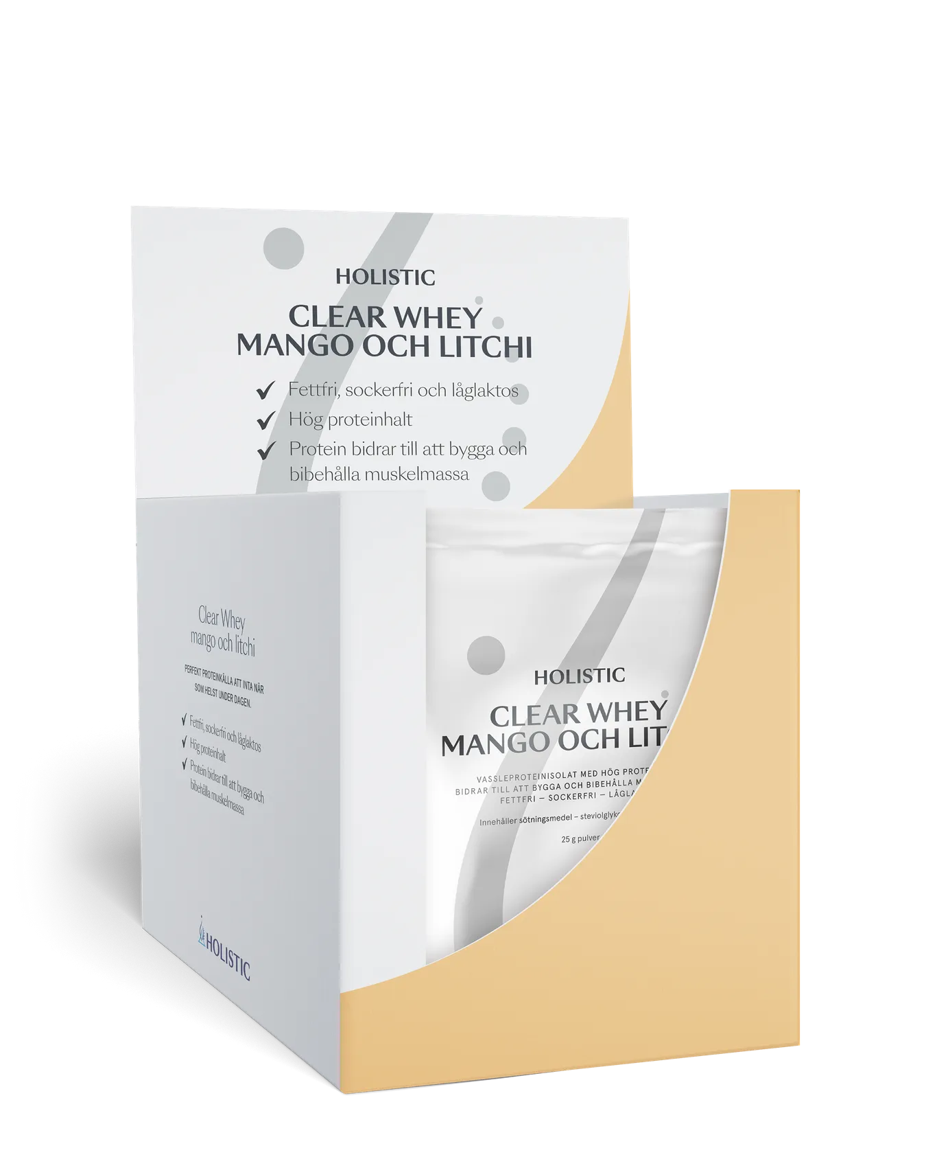 Holistic Clear Whey mango och litchi, 25g x 10 pack